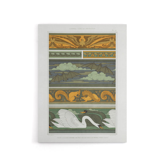 Birds Bats Squirrels Swans Canvas Wall Art Print Verneuil