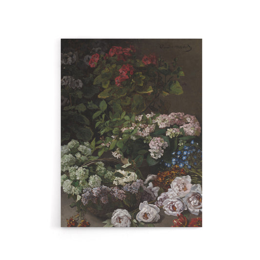 Spring Flowers Floral Still Life Monet Vintage Canvas Wall Art