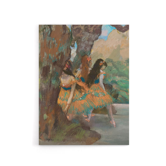 Young Ballet Dancers On Stage Degas Vintage Canvas Wall Art