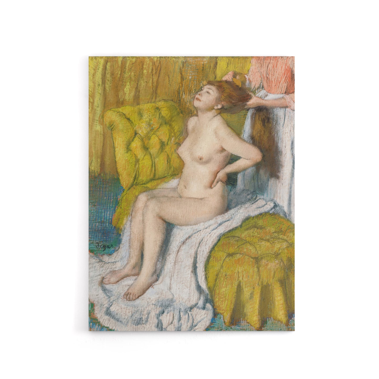 Nude Woman Having Hair Combed Degas Vintage Canvas Wall Art