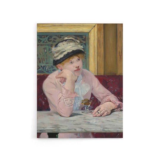 Plum Brandy Woman Portrait Manet Vintage Canvas Wall Art