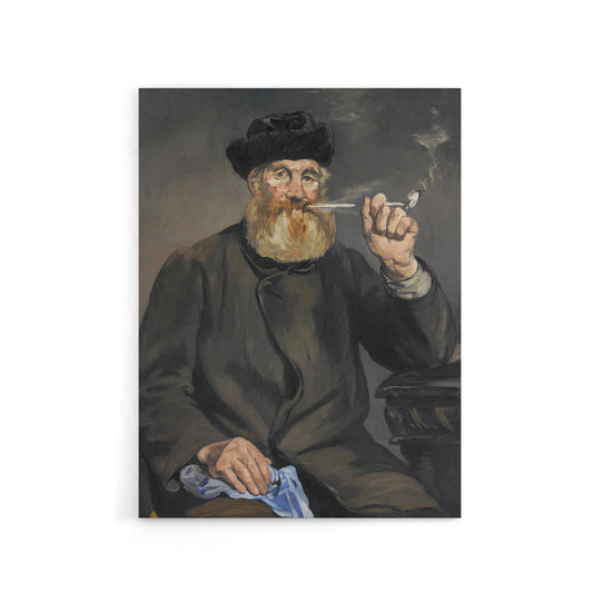 The Pipe Smoker Portrait Manet Vintage Canvas Wall Art
