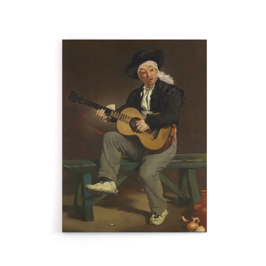 The Spanish Singer Portrait Manet Vintage Canvas Wall Art