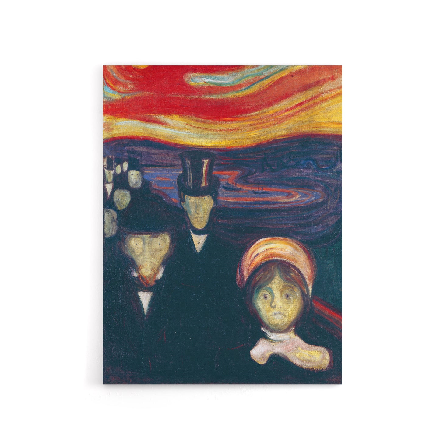 Anxiety Figures Oil Painting Munch Vintage Canvas Wall Art