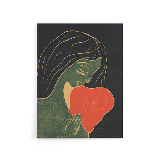 The Heart Hjertet Painting Munch Vintage Canvas Wall Art