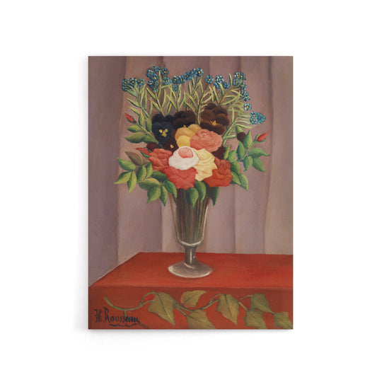 Bouquet of Flowers in a Vase Rousseau Vintage Canvas Wall Art