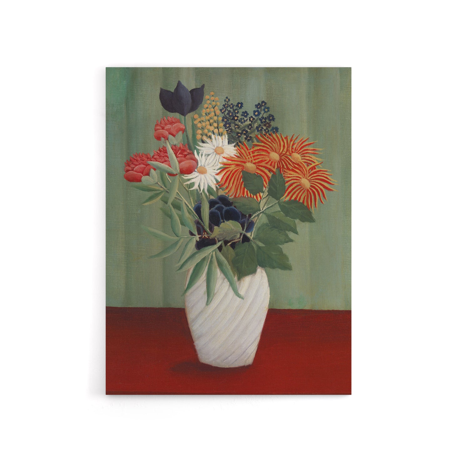 Flower Bouquet China Asters Rousseau Vintage Canvas Wall Art