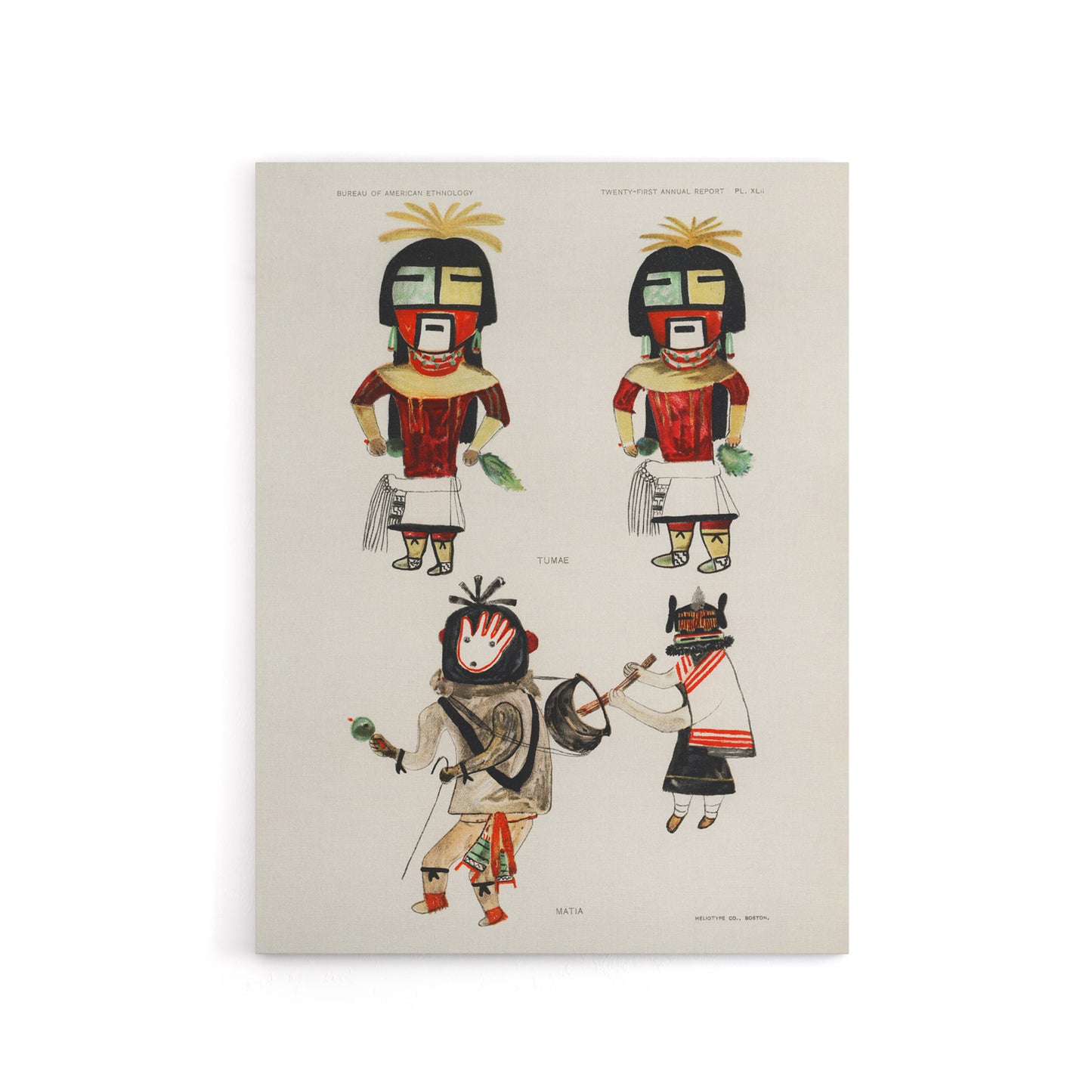 Hopi Kachinas Hopi Native Vintage Canvas Wall Art