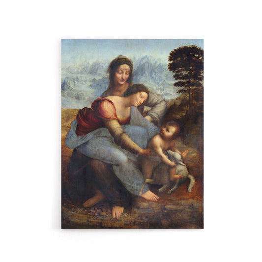 Virgin & Child Saint Anne da Vinci Vintage Canvas Wall Art