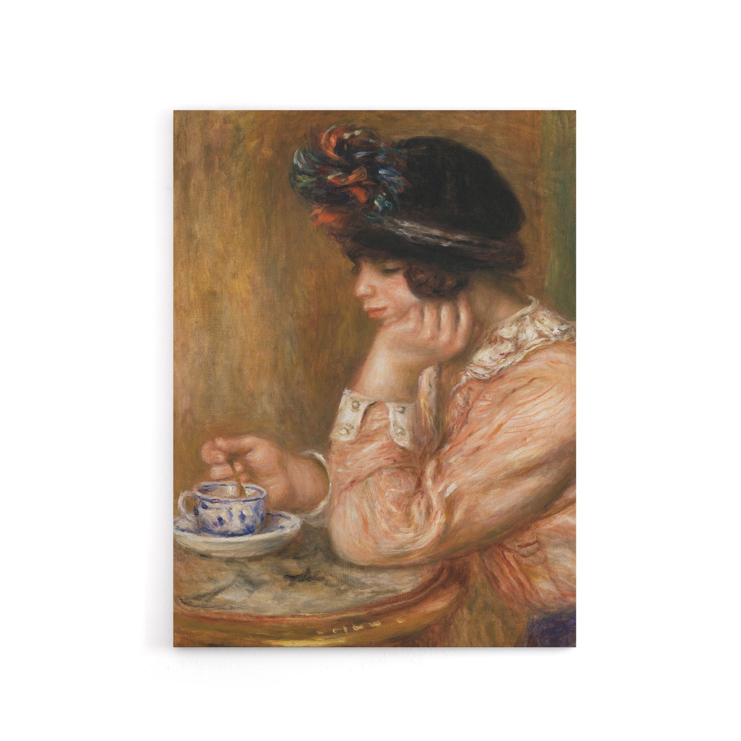 Cup of Chocolate Renoir Vintage Canvas Wall Art