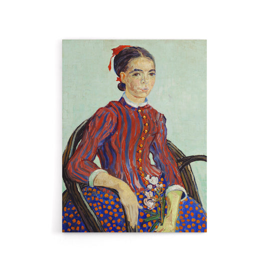 La Mousme Sitting on a Cane Chair Van Gogh Canvas Wall Art
