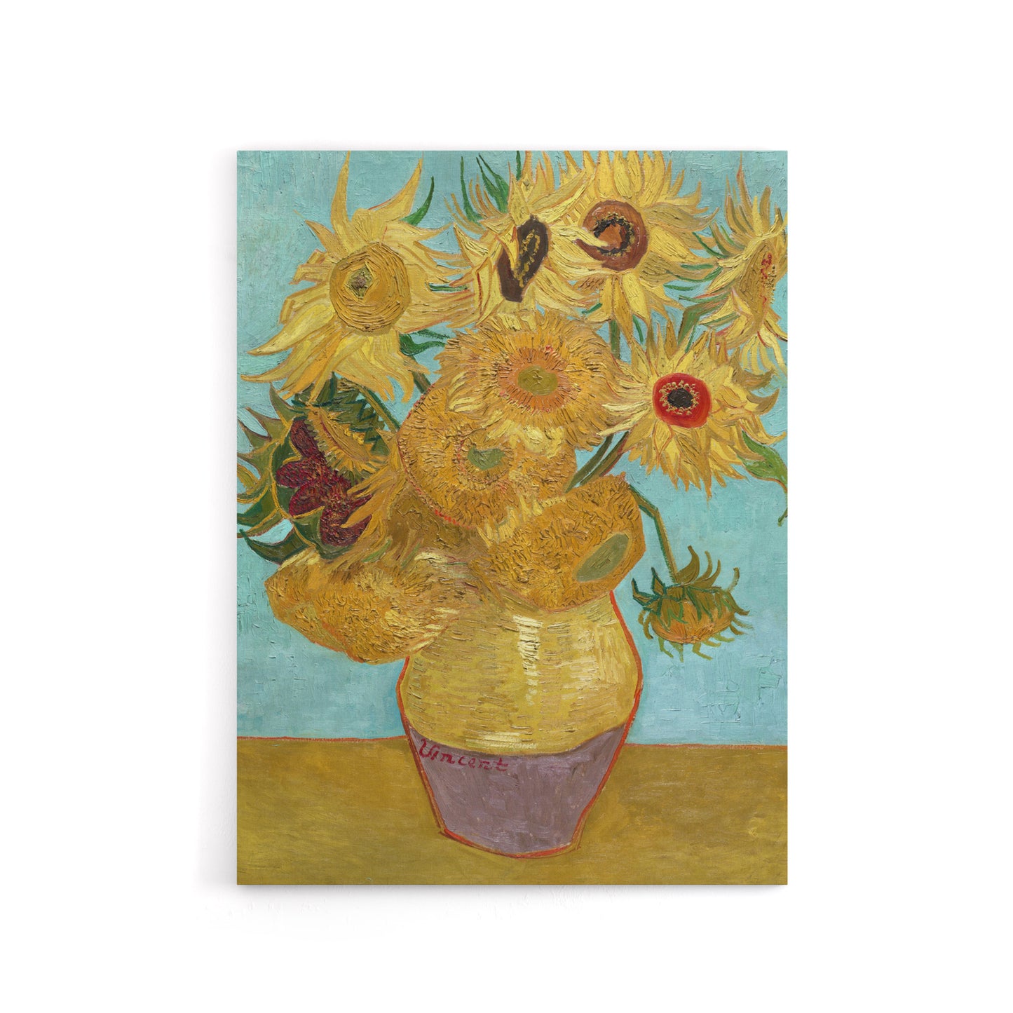 Vase with Twelve Sunflowers Van Gogh Vintage Canvas Wall Art