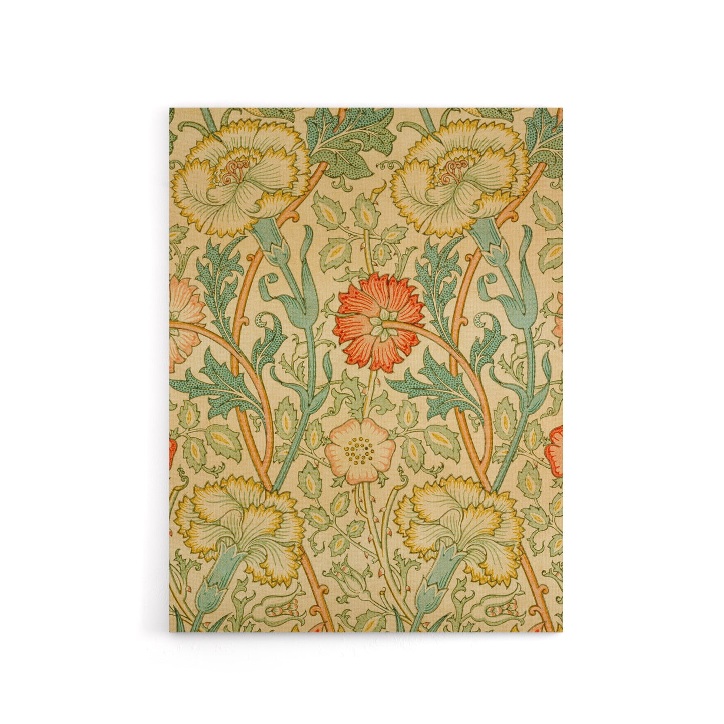 Pink Carnations and Roses W. Morris Vintage Canvas Wall Art