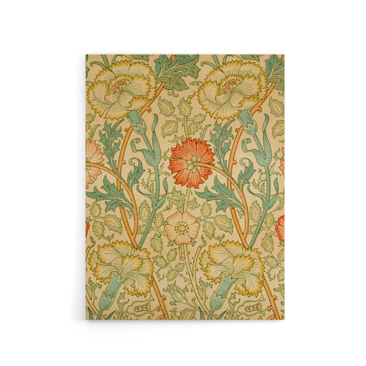 Pink Carnations and Roses W. Morris Vintage Canvas Wall Art