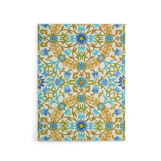 Blue Floral Vine Pattern W. Morris Vintage Canvas Wall Art