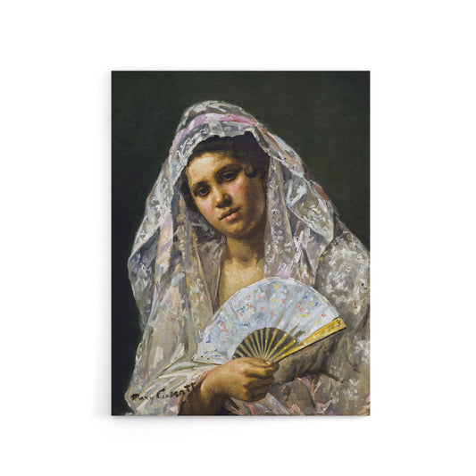 Spanish Dancer Lace Mantilla Cassatt Vintage Canvas Wall Art