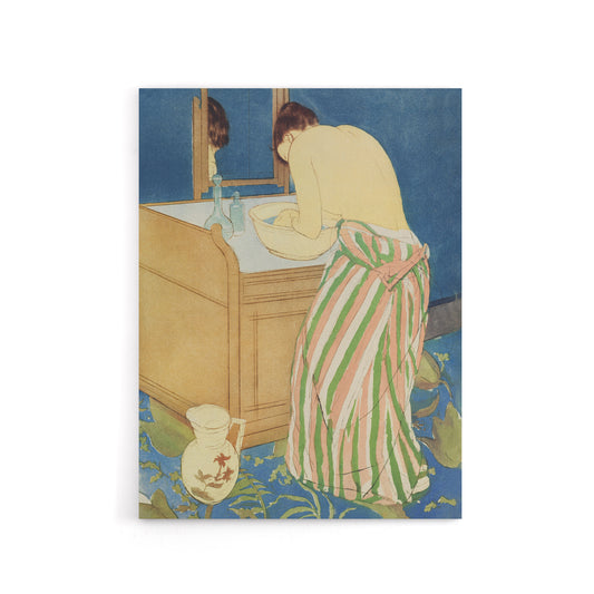 Woman Bathing at her Dressing Table Cassatt Canvas Wall Art