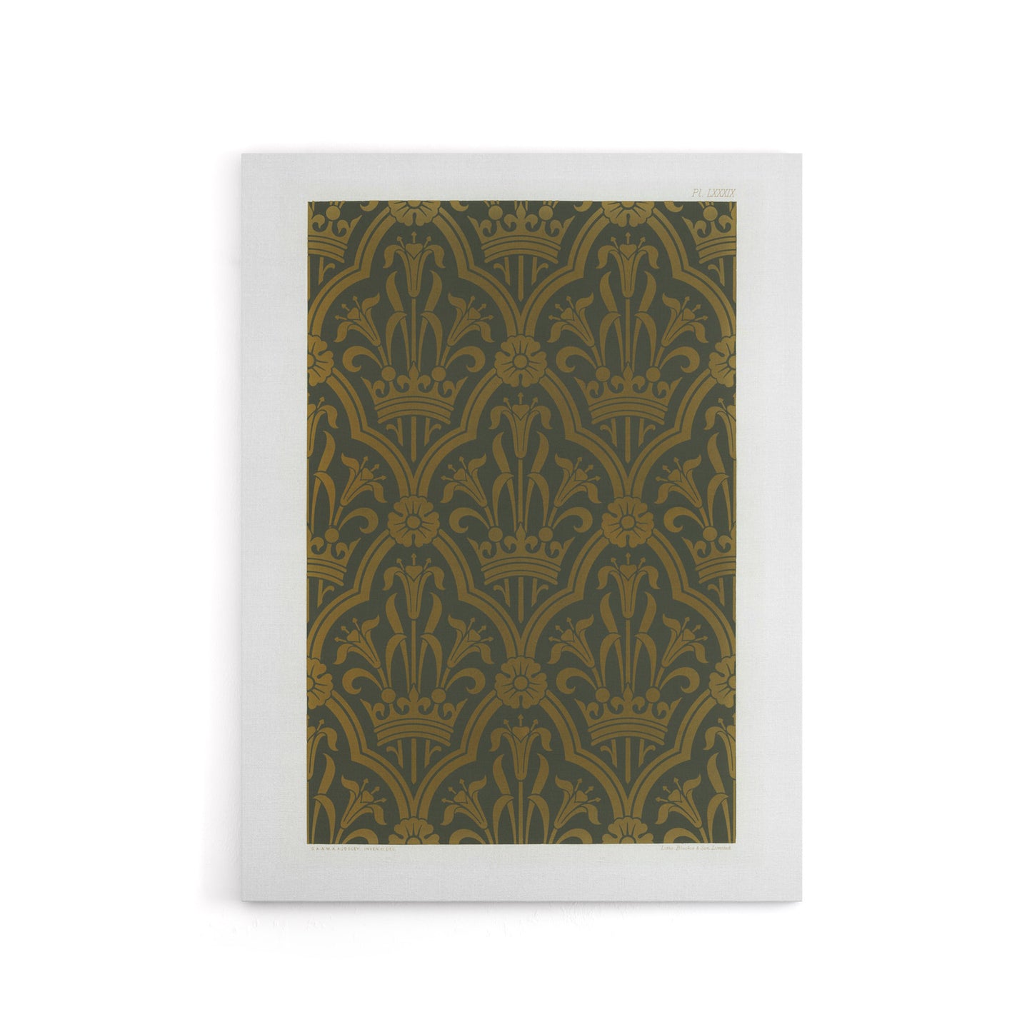 Lily and Crown Art Deco Pattern Audsley Canvas Wall Art Print