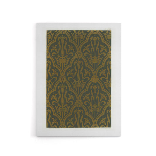 Lily and Crown Art Deco Pattern Audsley Canvas Wall Art Print