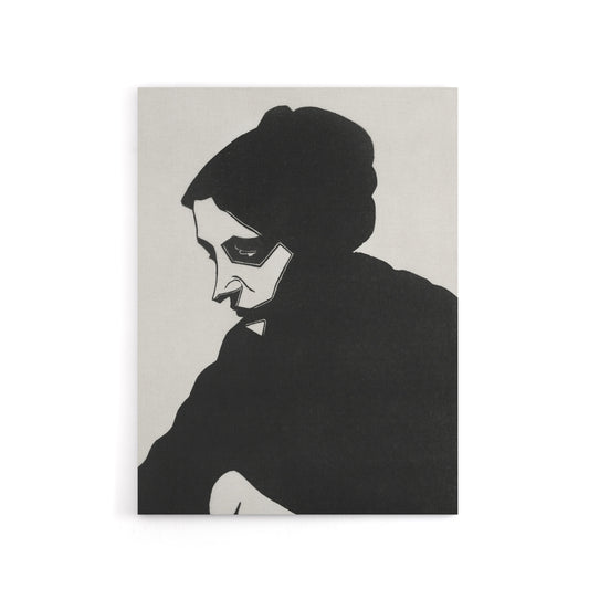 Stylised Portrait of a Woman De Mesquita Canvas Wall Art Print