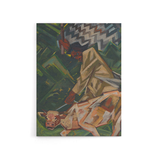 Opposite Abstract Geometric Kubincan Canvas Wall Art Print