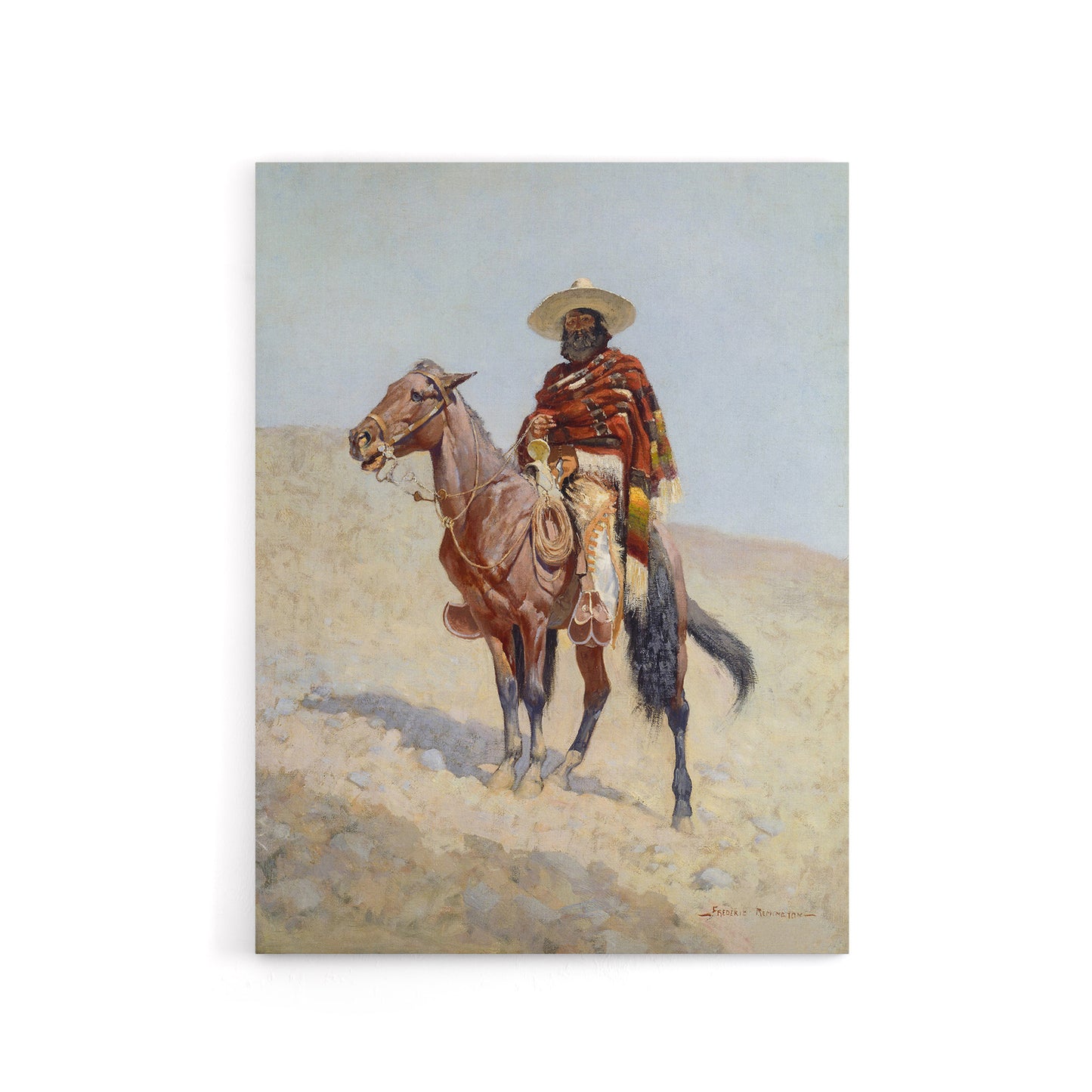 A Mexican Vaquero Cowboy Frederic Remington Canvas Wall Art