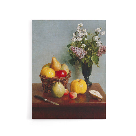 Still Life with Flowers and Fruit Latour Canvas Wall Art