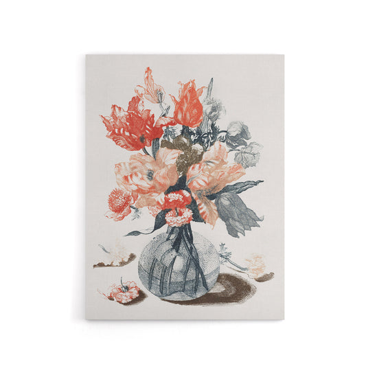 Glass Vase With Spring Flowers Johan Teyler Canvas Wall Art