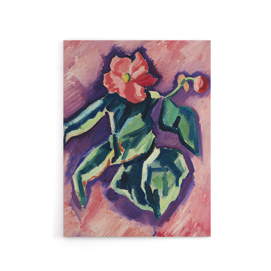 Pink Begonias Abstract Painting Hartley Canvas Wall Art