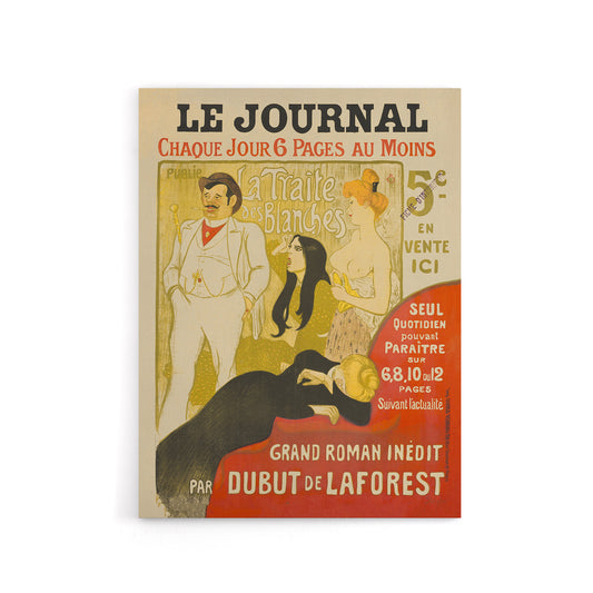 Journal Vintage Newspaper Magazine Cover Steinlen Canvas Wall Art