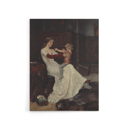 Albert Edelfelt Queen Bianca of Namur With Son Canvas Wall Art Print