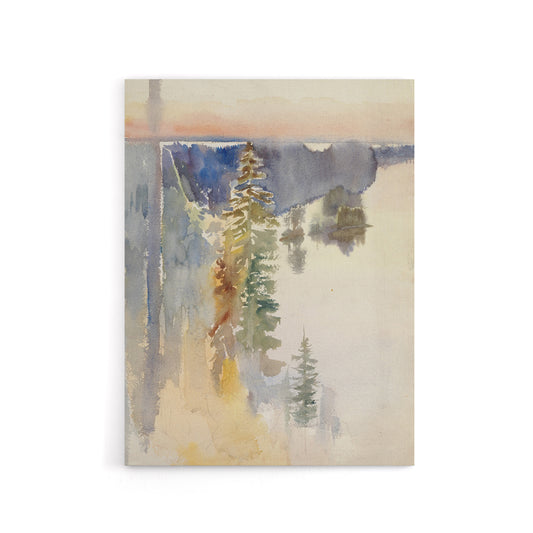 Albert Edelfelt View from Kaukola Ridge Watercolour Canvas Wall Art Print