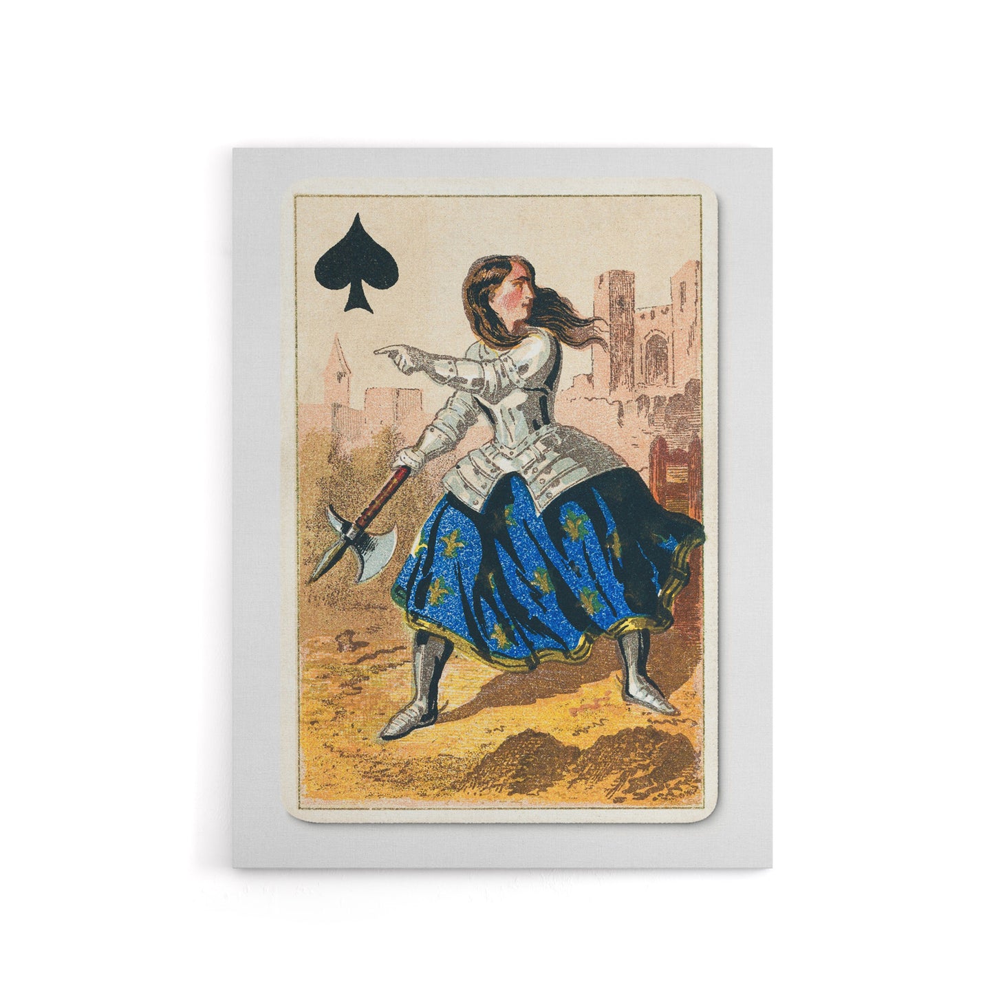 E Le Tellier Joan of Arc Queen of Spades Canvas Wall Art Print