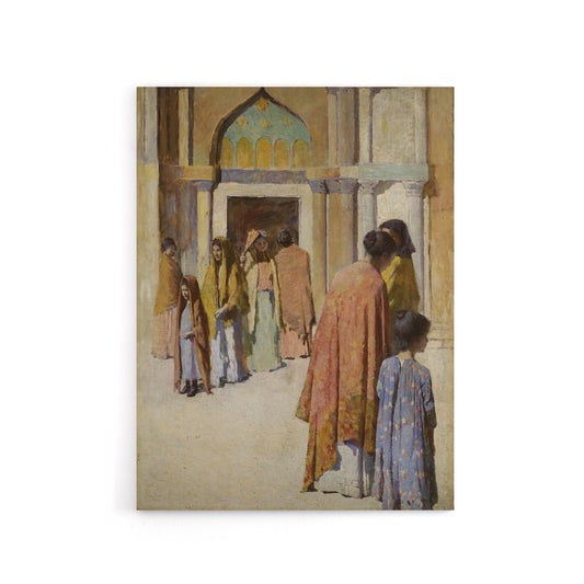 Frank Edwin Scott Women Near the Stairs No 1 Canvas Wall Art Print