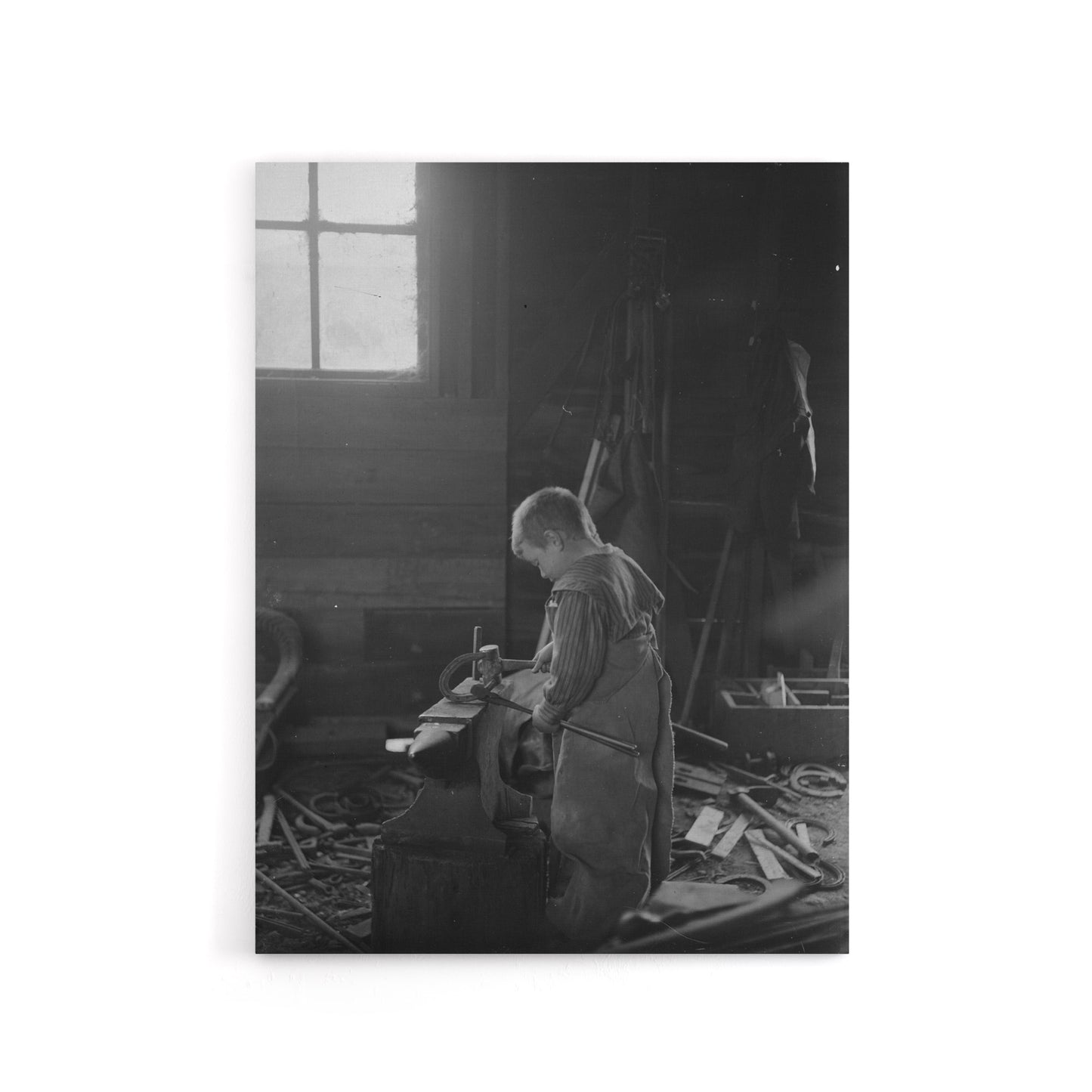 Fred Brockett Blacksmiths Apprentice Boy Photograph Canvas Wall Art Print