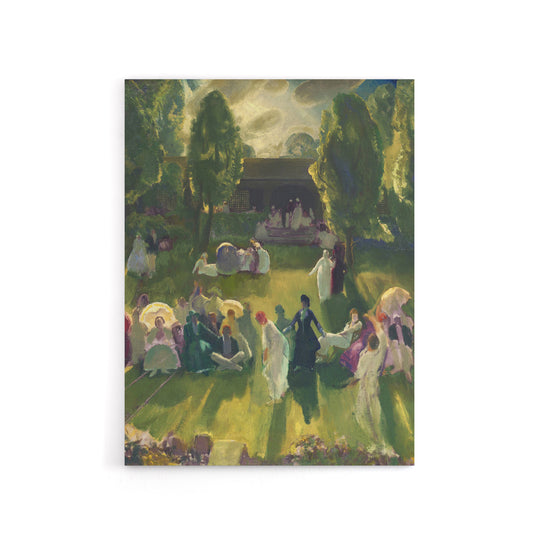 George Bellows Tennis at Newport Painting Detail Canvas Wall Art Print