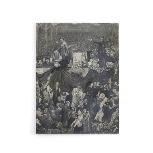 George Bellows The Sawdust Trail Pencil Drawing Canvas Wall Art Print