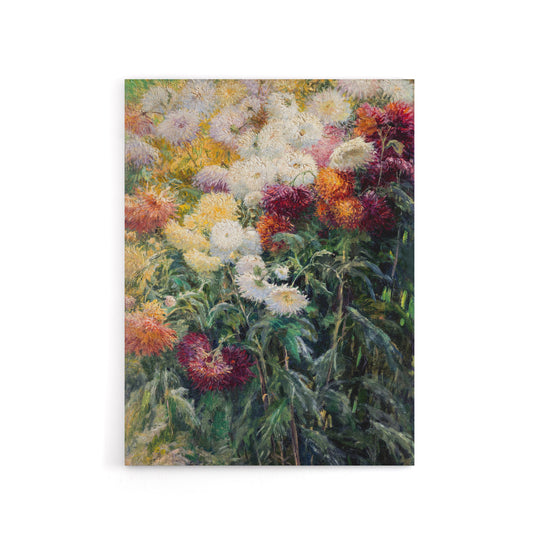 Gustave Caillebotte Chrysanthemums in the Garden Canvas Wall Art Print