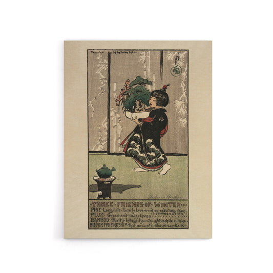 Helen Hyde Three Friends of Winter Tree List Canvas Wall Art Print