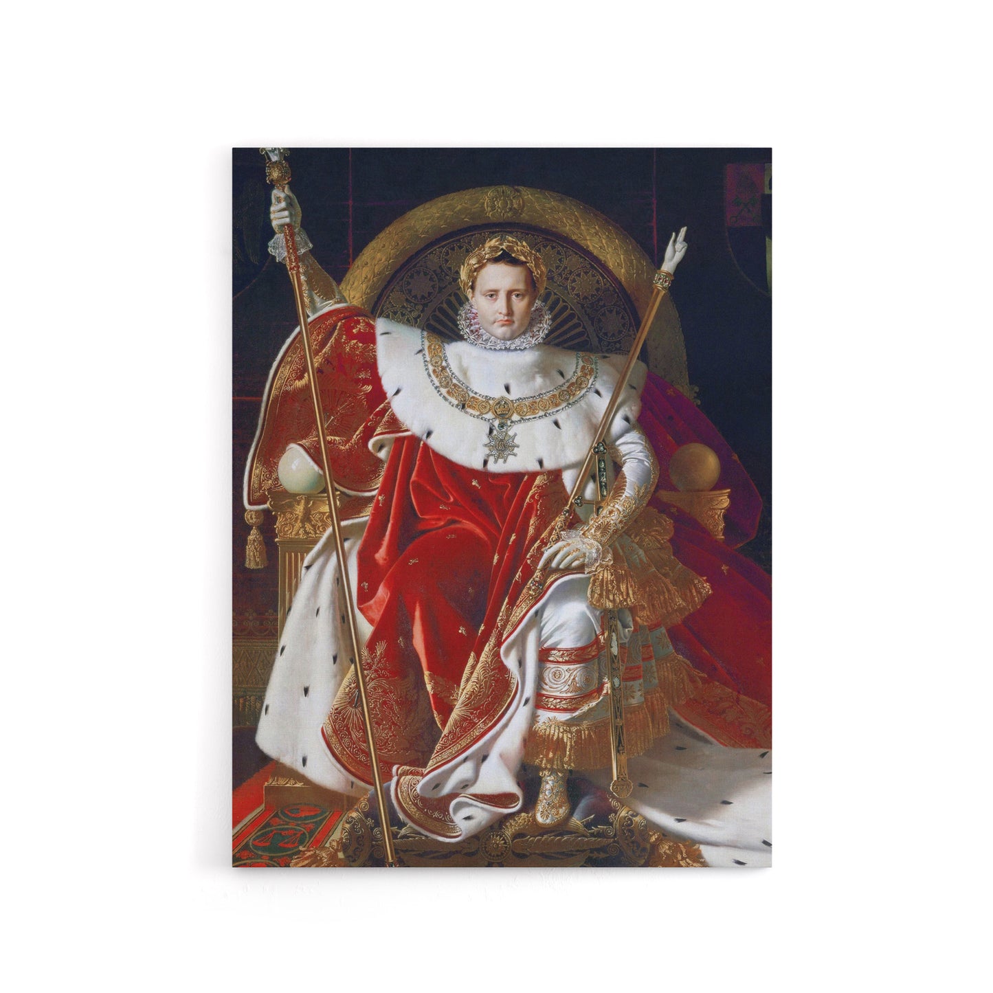 J A D Ingres Napoleon I on His Imperial Throne Canvas Wall Art Print