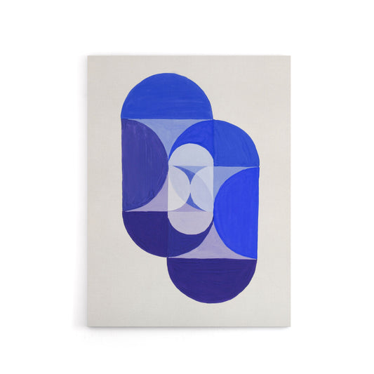 Joseph Schillinger Key Blue Abstract Painting Canvas Wall Art Print