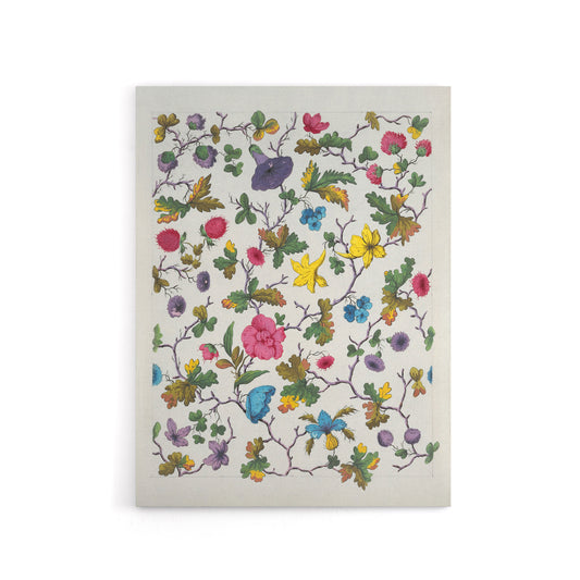 Louis Albert DuBois Floral Design For Textile Canvas Wall Art Print