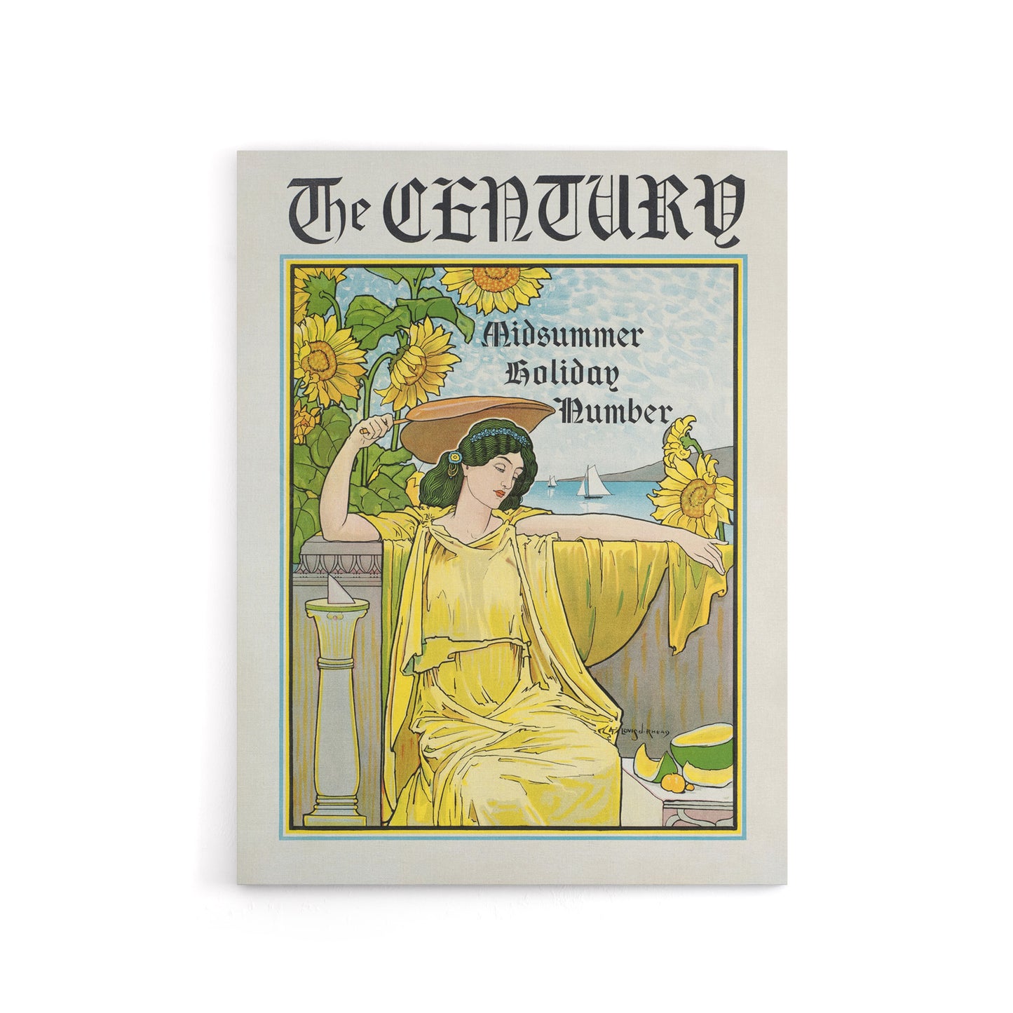 Louis Rhead The Century Midsummer Holiday Issue Cover Canvas Wall Art Print
