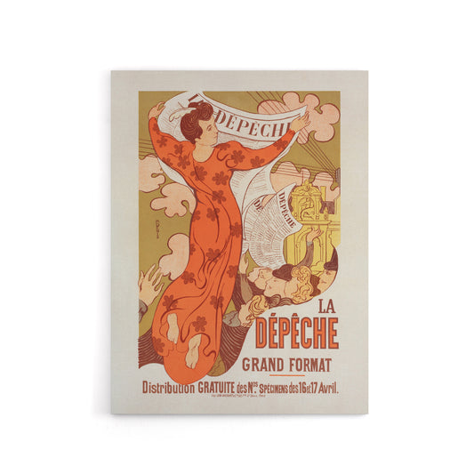 Maurice Denis La Depeche de Toulouse Vintage Advert Canvas Wall Art Print