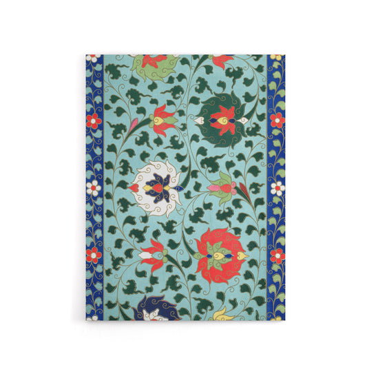Owen Jones Vibrant Chinese Floral Pattern Canvas Wall Art Print