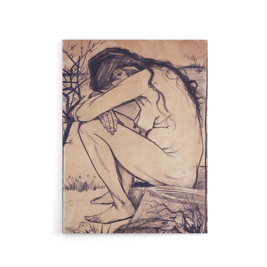 Van Gogh Drawing Sorrow Canvas Wall Art Print